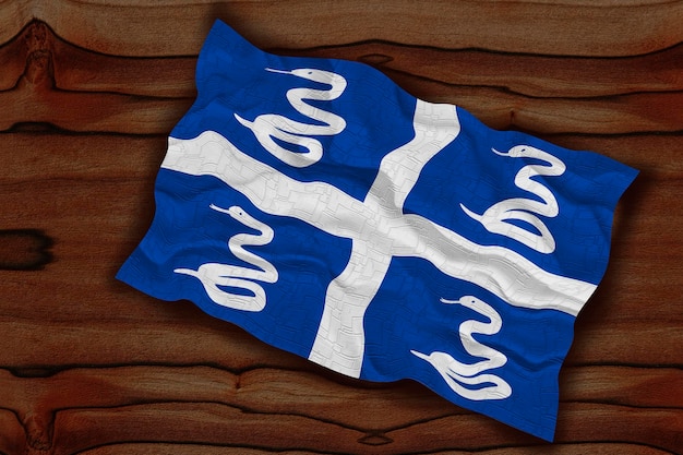 Drapeau national de la Martinique Arrière-plan avec le drapeau de la Martinique