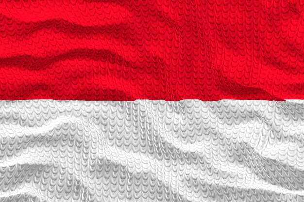 Drapeau national de Monaco Arrière-plan avec le drapeau de Monaco
