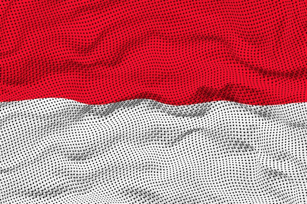 Drapeau national de Monaco Arrière-plan avec le drapeau de Monaco