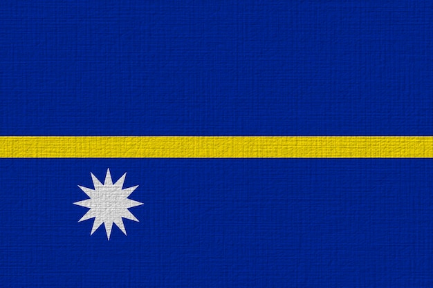 Photo drapeau national de nauru à l'arrière-plan avec le drapeau de nauru