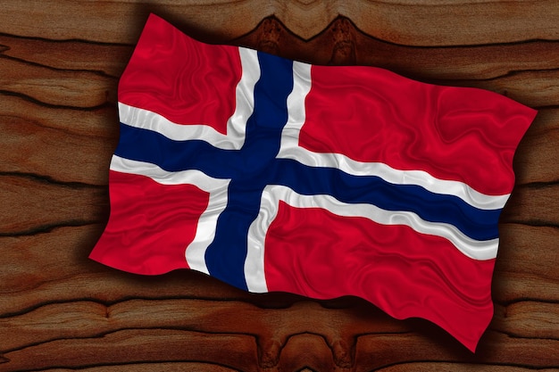 Drapeau national de la Norvège Fond avec le drapeau de la Norvège