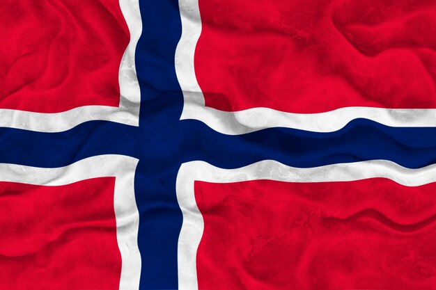 Drapeau national de la Norvège Fond avec le drapeau de la Norvège