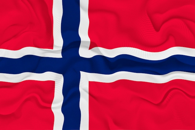 Drapeau national de la Norvège Fond avec le drapeau de la Norvège