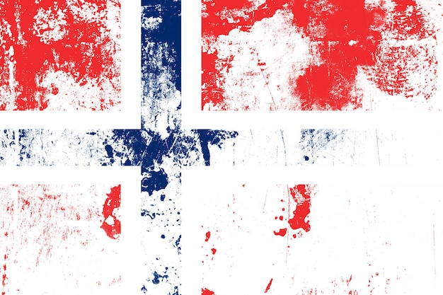 Drapeau national de la norvège avec texture. modèle de conception