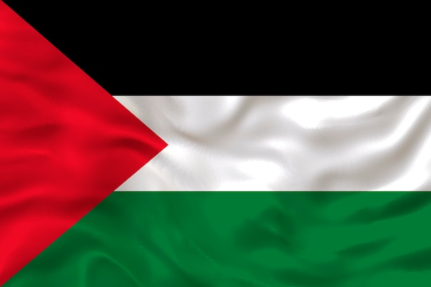 Drapeau national de la Palestine Fond avec le drapeau de la Palestine