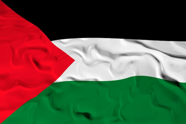 Drapeau national de la Palestine Fond avec le drapeau de la Palestine