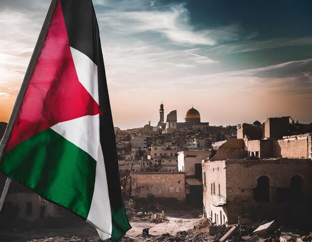 Le drapeau national de la Palestine