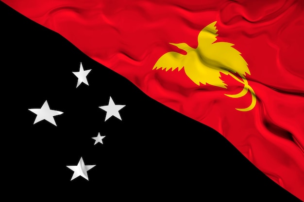 Photo drapeau national de la papouasie-nouvelle-guinée arrière-plan avec le drapeau de la papouasie-nouvelle-guinée