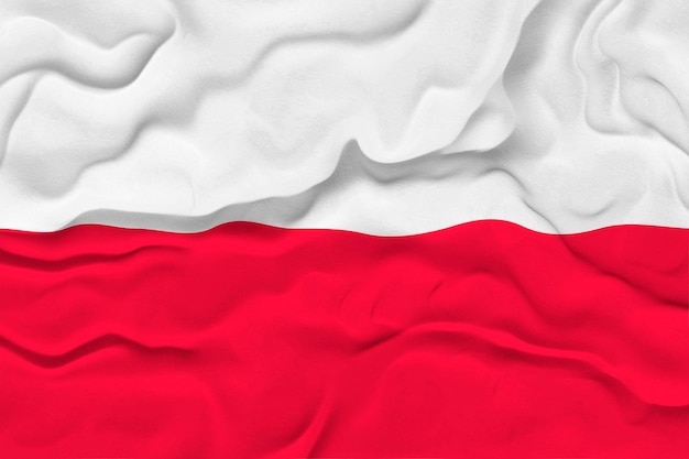 Drapeau national de la Pologne Fond avec le drapeau de la Pologne