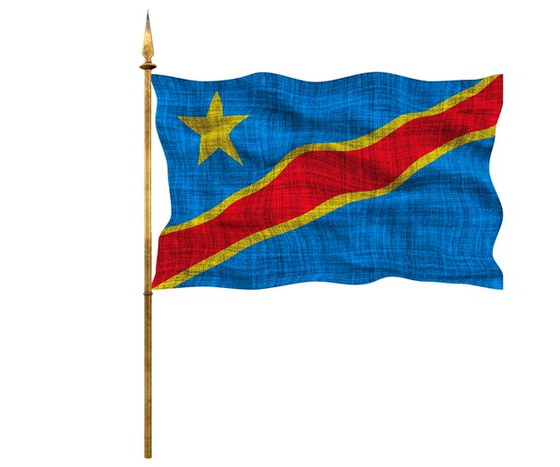 Photo drapeau national de la république démocratique du congo arrière-plan avec le drapeau de la république démocratique du congo