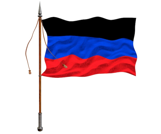 Drapeau national de la République populaire de Donetsk Arrière-plan avec le drapeau de la République populaire de Donetsk