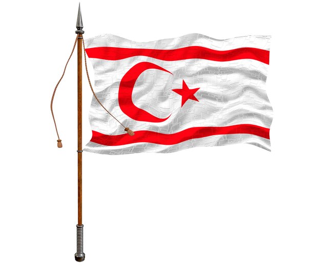 Drapeau national de la République turque de Chypre du Nord Contexte avec le drapeau de la République turque de Chypre du Nord