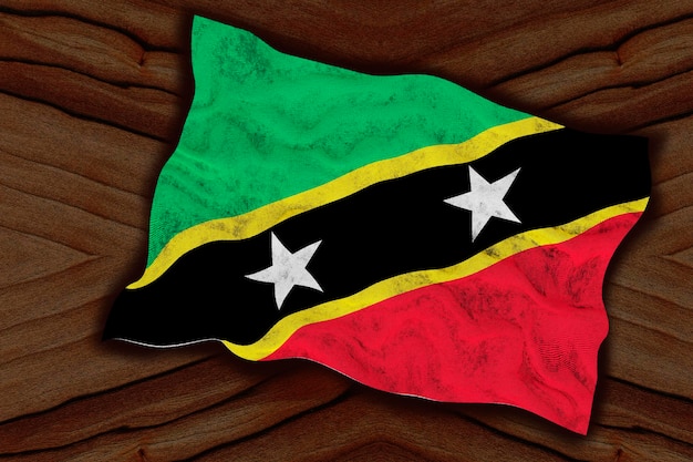 Drapeau national de Saint-Kitts-et-Nevis Arrière-plan avec le drapeau de Saint-Kitts-et-Nevis