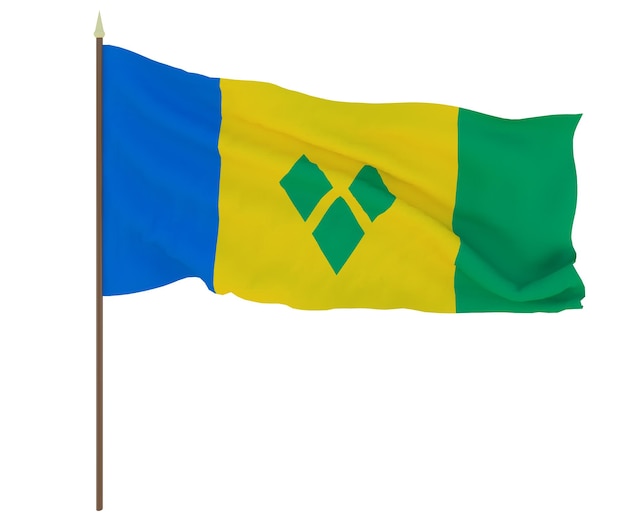 Drapeau national de Saint-Vincent Arrière-plan pour les éditeurs et les concepteurs Fête nationale