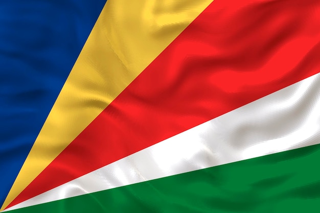 Drapeau national des Seychelles Arrière-plan avec le drapeau des Seychelles