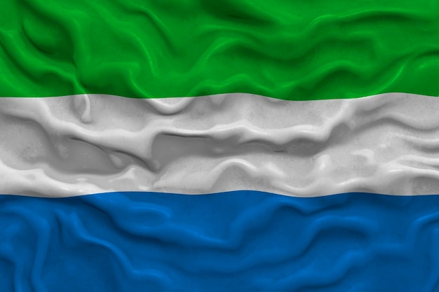 Drapeau national de la Sierra Leone Arrière-plan avec le drapeau de la Sierra Leone