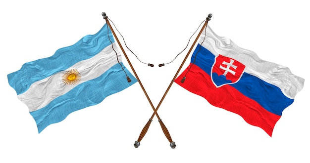 Drapeau national de la Slovaquie et de l'Argentine Contexte pour les concepteurs