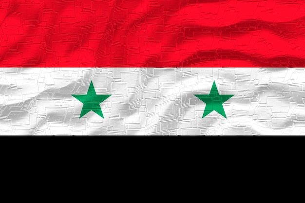 Drapeau national de la Syrie Contexte avec le drapeau de la Syrie