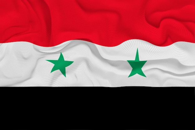 Drapeau national de la Syrie Contexte avec le drapeau de la Syrie