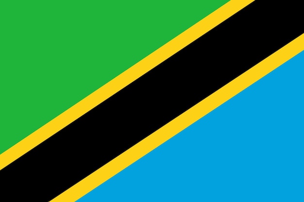 Drapeau national de la Tanzanie Fond avec le drapeau de la Tanzanie