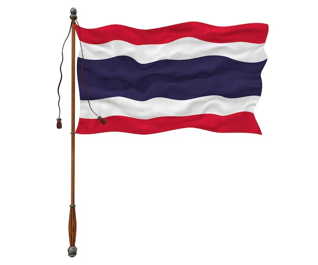 Drapeau national de la Thaïlande Fond avec le drapeau de la Thaïlande