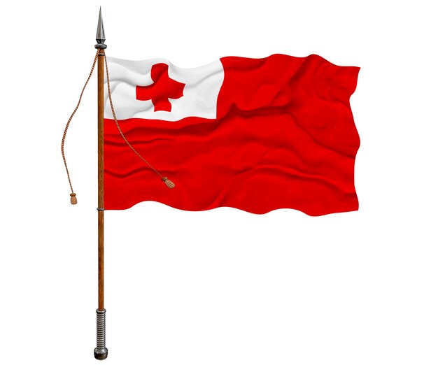 Drapeau national des Tonga Arrière-plan avec le drapeau des Tonga