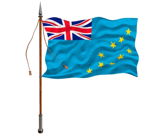 Drapeau national de Tuvalu Arrière-plan avec le drapeau de Tuvalu