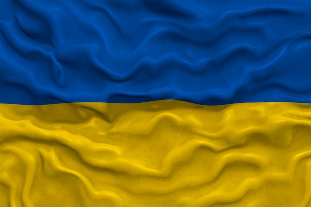 Drapeau national de l'Ukraine Fond avec le drapeau de l'Ukraine