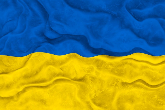 Drapeau national de l'Ukraine Fond avec le drapeau de l'Ukraine