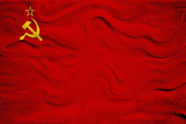 Drapeau national de l'Union soviétique Arrière-plan avec le drapeau de l'Union soviétique
