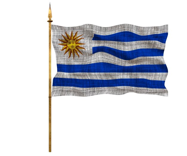 Photo drapeau national de l'uruguay arrière-plan avec le drapeau de l'uruguay
