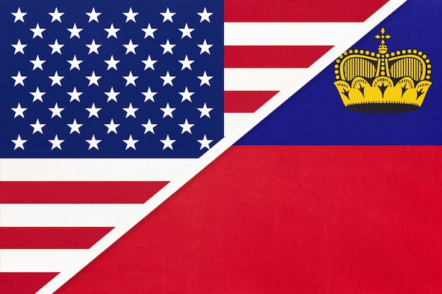 Drapeau national USA vs Liechtenstein