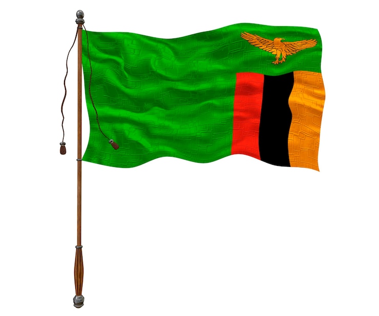 Photo drapeau national de la zambie arrière-plan avec le drapeau de la zambie