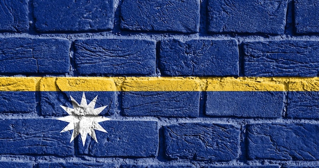 Drapeau de Nauru sur le mur