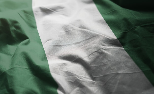 Drapeau nigeria, gros plan