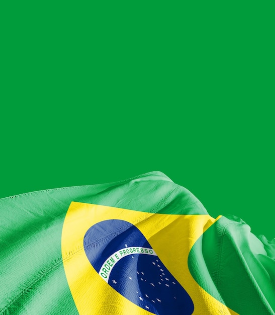 Drapeau ondulant national du Brésil
