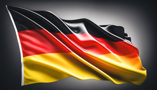 Drapeau ondulé de l'Allemagne texture fond AI générative