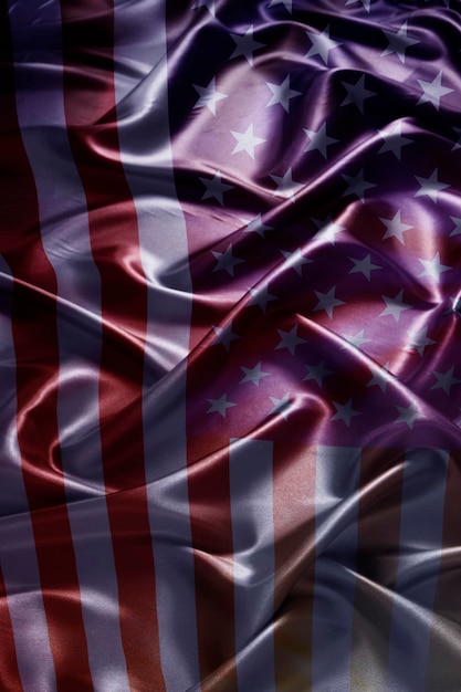 Photo drapeau ondulé états-unis amérique en arrière-plan clair