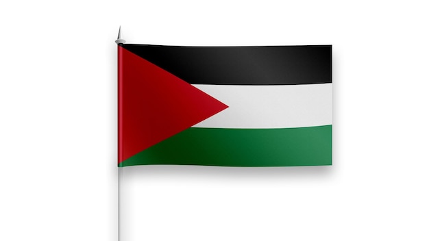 drapeau palestine sur fond blanc