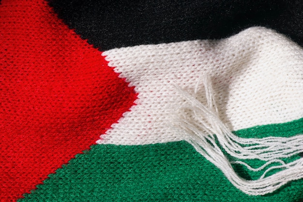 Drapeau de la Palestine fond de texture en tissu, pour le fond et le papier peint.