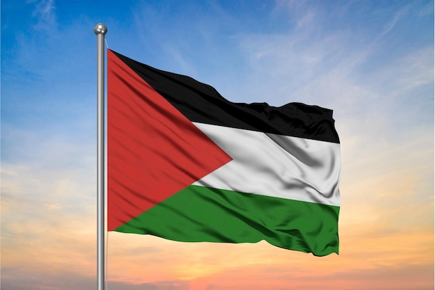 Photo le drapeau de la palestine en haute définition