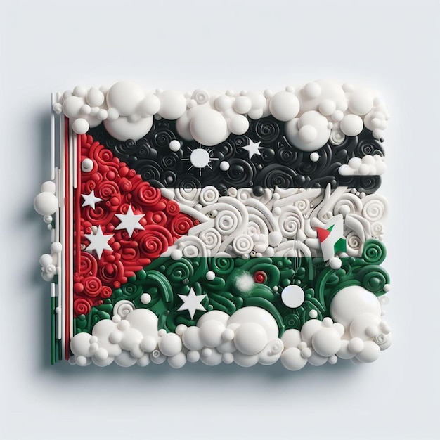 drapeau palestinien sur une toile de positivité une célébration artistique de la force l'unité et la durabilité