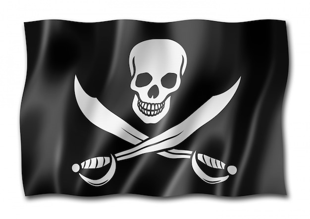 Drapeau pirate, Jolly Roger isolé