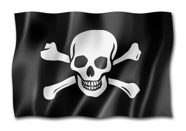 Drapeau pirate, Jolly Roger isolé