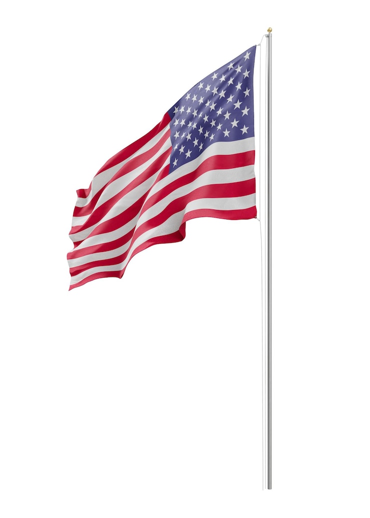 Photo drapeau png des états-unis élément de collage fond transparent