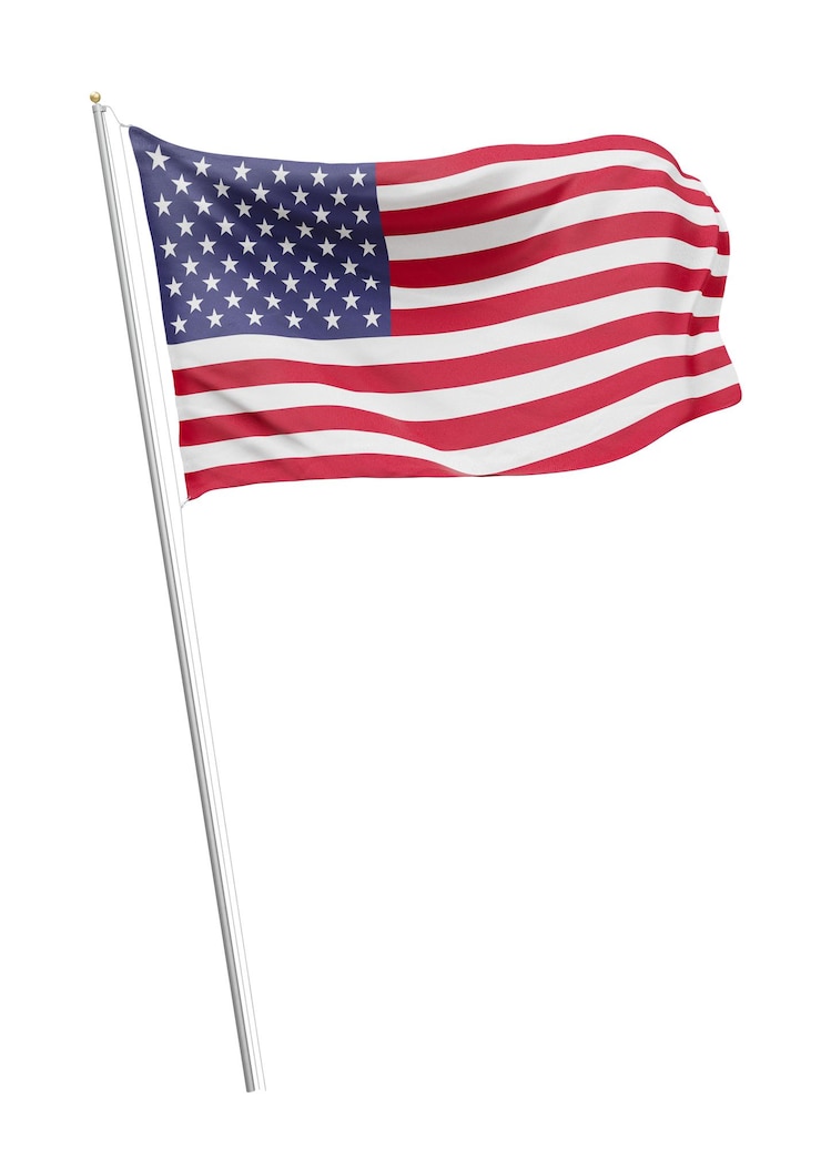 Photo drapeau png des états-unis élément de collage fond transparent