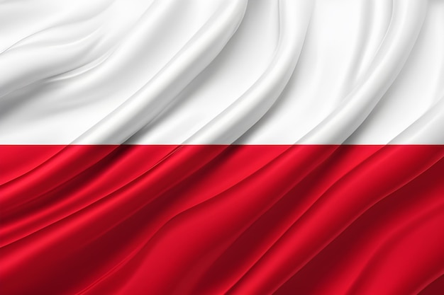 Un drapeau de la pologne avec une bande blanche.