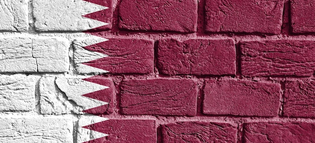 Drapeau Qatar sur le mur