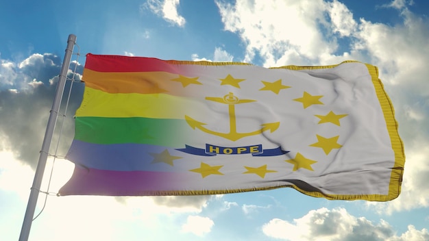 Drapeau de Rhode Island et LGBT