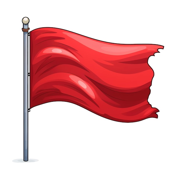 Photo un drapeau rouge avec un fond blanc qui dit rouge